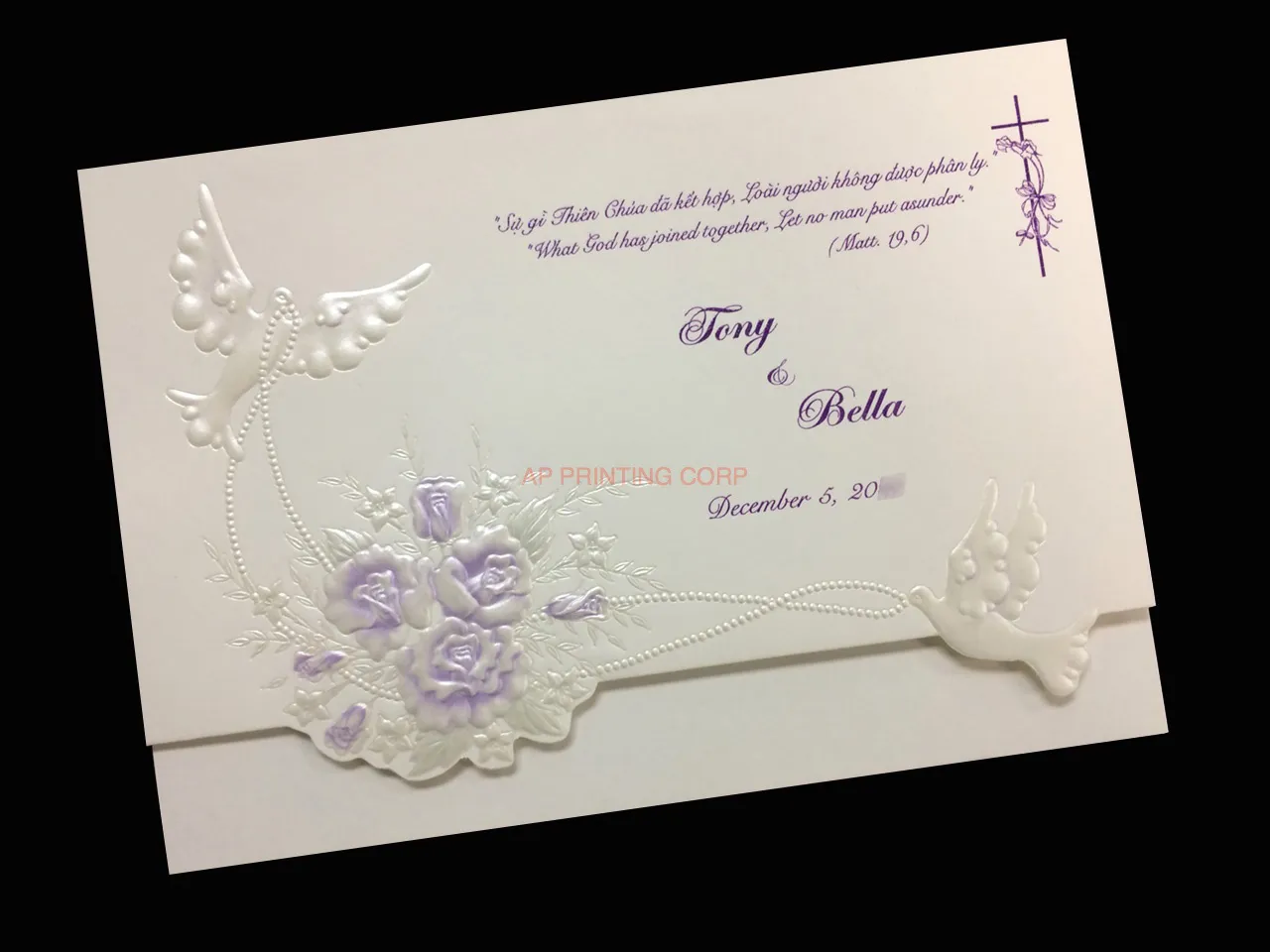 AP Printing - K974 [I-11] Radiant Reverie Birds & Doves Wedding Invitation - Custom Printing Services