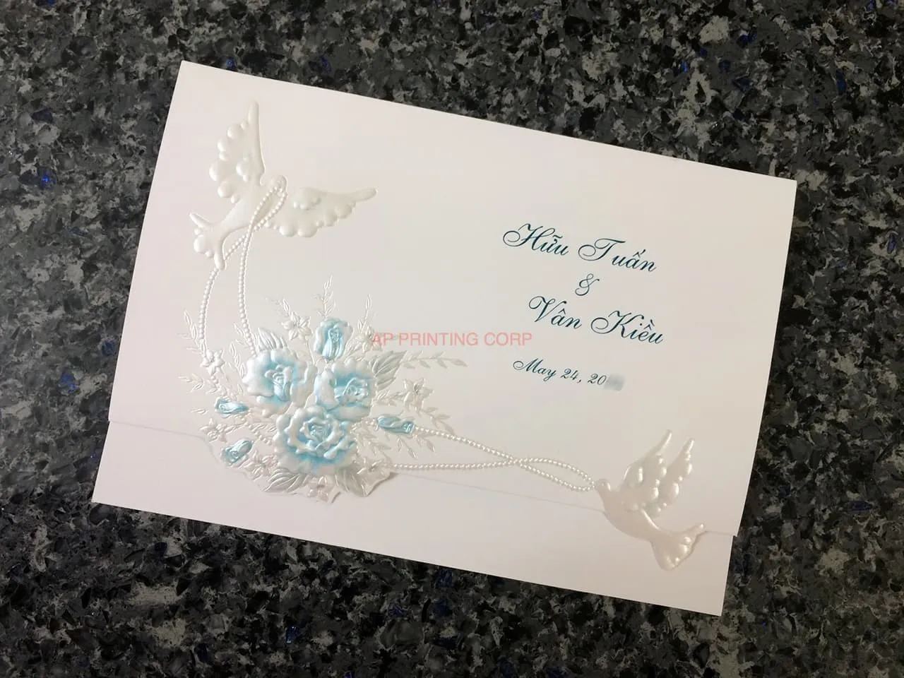 AP Printing - K976 [I-11] Dusk Delights Birds & Doves Wedding Invitation - Custom Printing Services