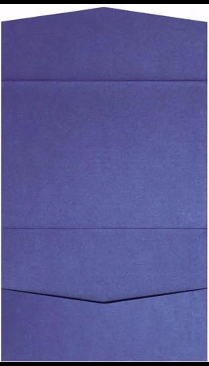 Blueprint Blue Metallic Pocket & Folder Invitation Card, A7 Atlas AP Printing - Blueprint Blue Metallic Pocket & Folder Invitation Card, A7 Atlas - Custom Printing Services