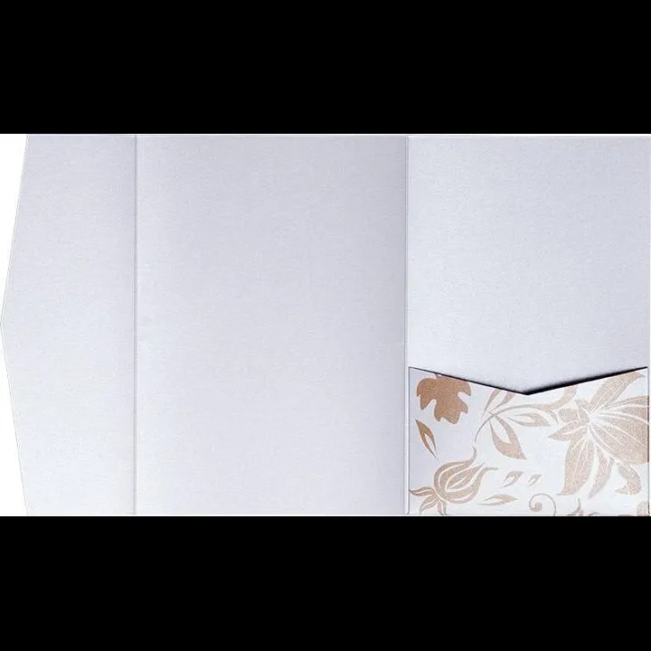 AP Printing - Brown Spring Bloom on Pearl White Metallic, A7 Himalaya - Custom Printing Services