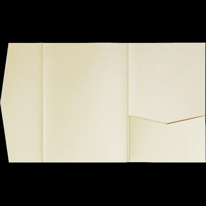 Champagne Cream Metallic Pocket & Folder Invitation Card, A-7.5 Himalaya AP Printing - Champagne Cream Metallic Pocket & Folder Invitation Card, A-7.5 Himalaya - Custom Printing Services