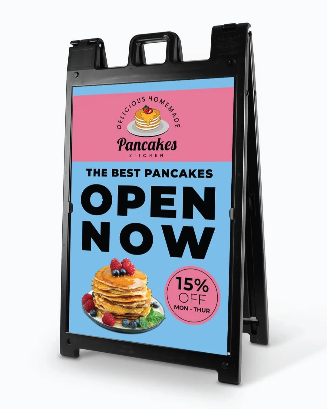 Pastel Blue and Pink A Frame Signs AP Printing - Pastel Blue and Pink A Frame Signs - Custom Printing Services