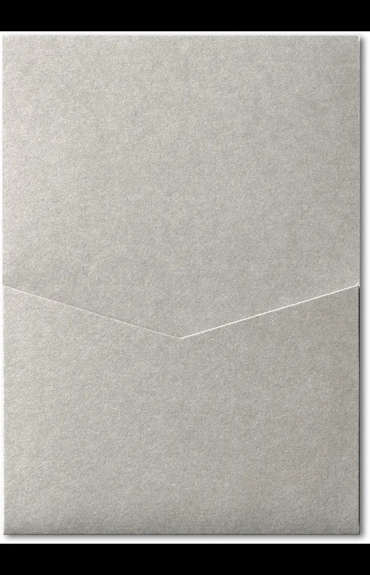 Concrete Gray Kraft 100 lb Raw Recycled Pocket & Folder Invitation Card, A7 Denali AP Printing - Concrete Gray Kraft 100 lb Raw Recycled Pocket & Folder Invitation Card, A7 Denali - Custom Printing Services
