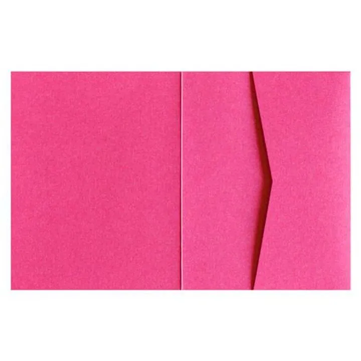 Pink Azalea 105 lb Metallic Pocket & Folder Invitation Card, A2 Sierra AP Printing - Pink Azalea 105 lb Metallic Pocket & Folder Invitation Card, A2 Sierra - Custom Printing Services