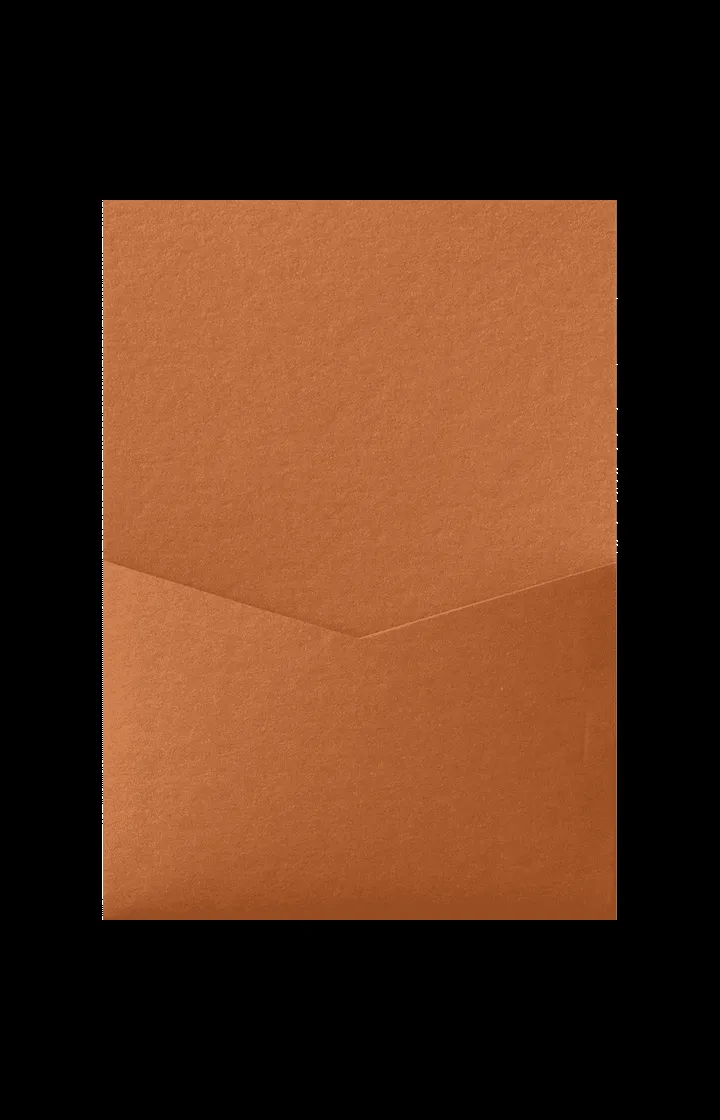 AP Printing - Copper Metallic Pocket & Folder Invitation Card, A7 Denali - Custom Printing Services