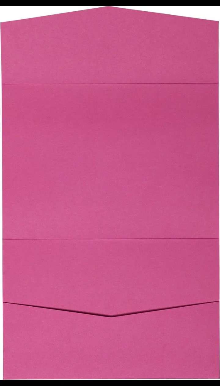 Razzle Pink Solid Pocket & Folder Invitation Card, A7 Atlas AP Printing - Razzle Pink Solid Pocket & Folder Invitation Card, A7 Atlas - Custom Printing Services