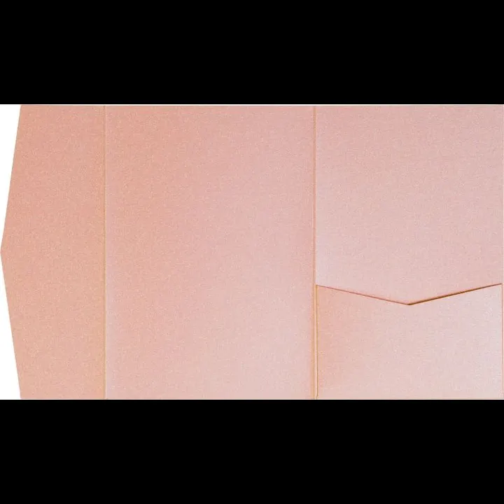 AP Printing - Rose Gold Metallic Pocket & Folder Invitation Card, A-7.5 Himalaya - Custom Printing Services