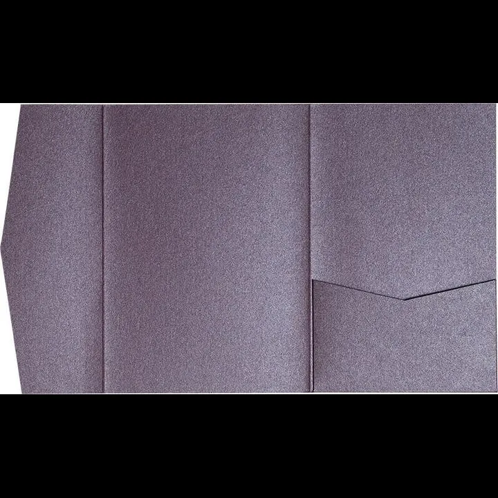Ruby Purple Metallic Pocket & Folder Invitation Card, A-7.5 Himalaya AP Printing - Ruby Purple Metallic Pocket & Folder Invitation Card, A-7.5 Himalaya - Custom Printing Services