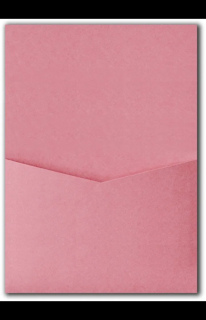 AP Printing - Cotton Candy Pink Solid Pocket & Folder Invitation Card, A7 Denali - Custom Printing Services