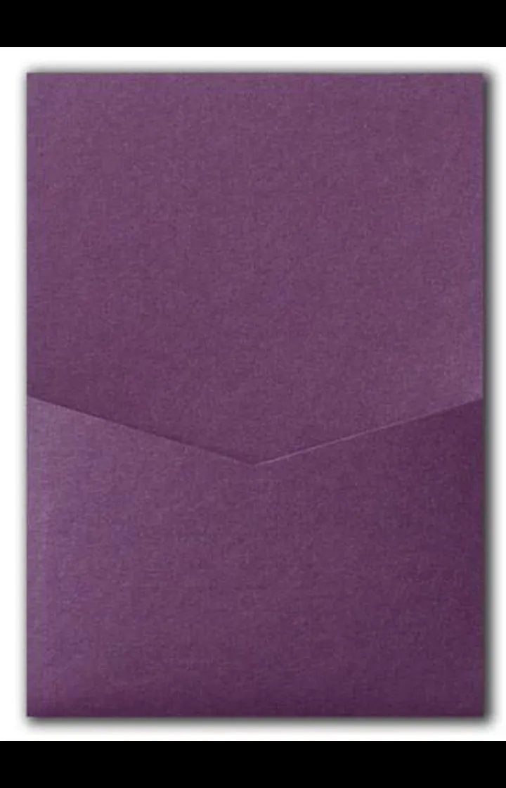 AP Printing - Ruby Purple Metallic Pocket & Folder Invitation Card, A7 Denali - Custom Printing Services