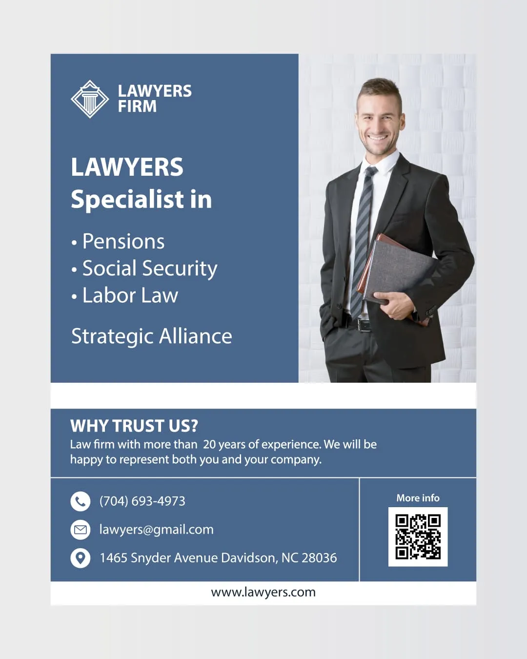 Simple Blue Law Firm Flyer AP Printing - Simple Blue Law Firm Flyer - Custom Printing Services