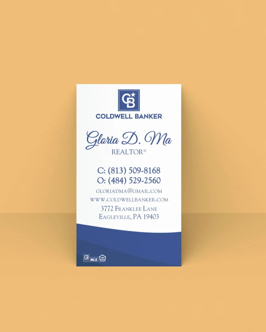 Coldwell Banker Beautiful Waves Standard Business Cards AP Printing - Coldwell Banker Beautiful Waves Standard Business Cards - Custom Printing Services