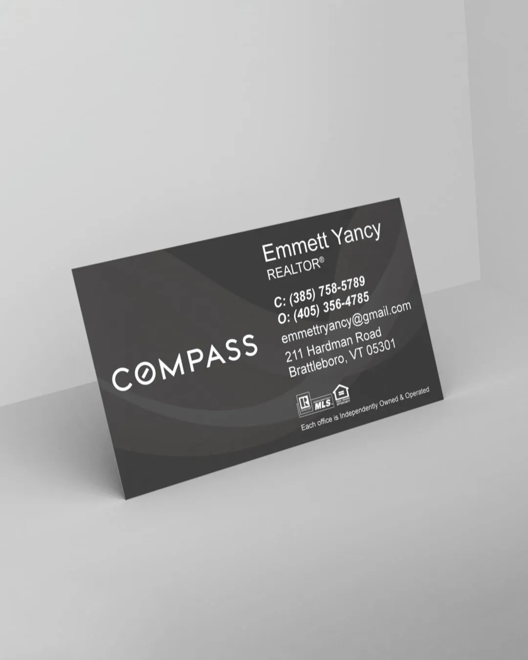Compass Black Simple Standard Business Cards AP Printing - Compass Black Simple Standard Business Cards - Custom Printing Services