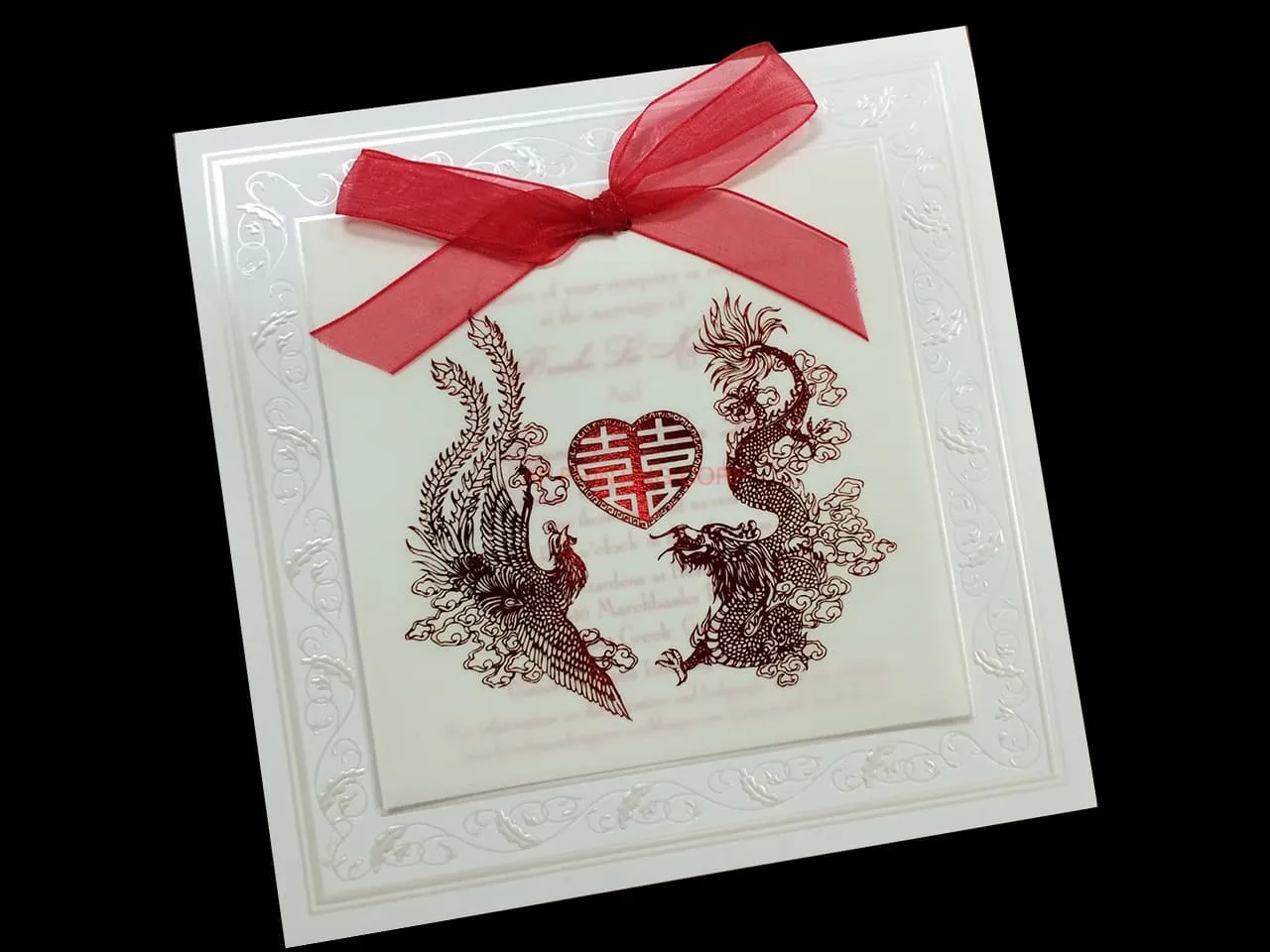 AP Printing - K715-Overlay-RP [I-11] Chinese & English Wedding Invitation - Custom Printing Services