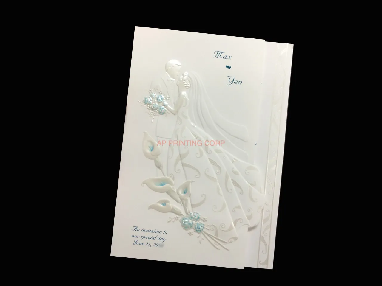 AP Printing - K8763 [I-11] Graceful Union Bride & Groom Wedding Invitation - Custom Printing Services