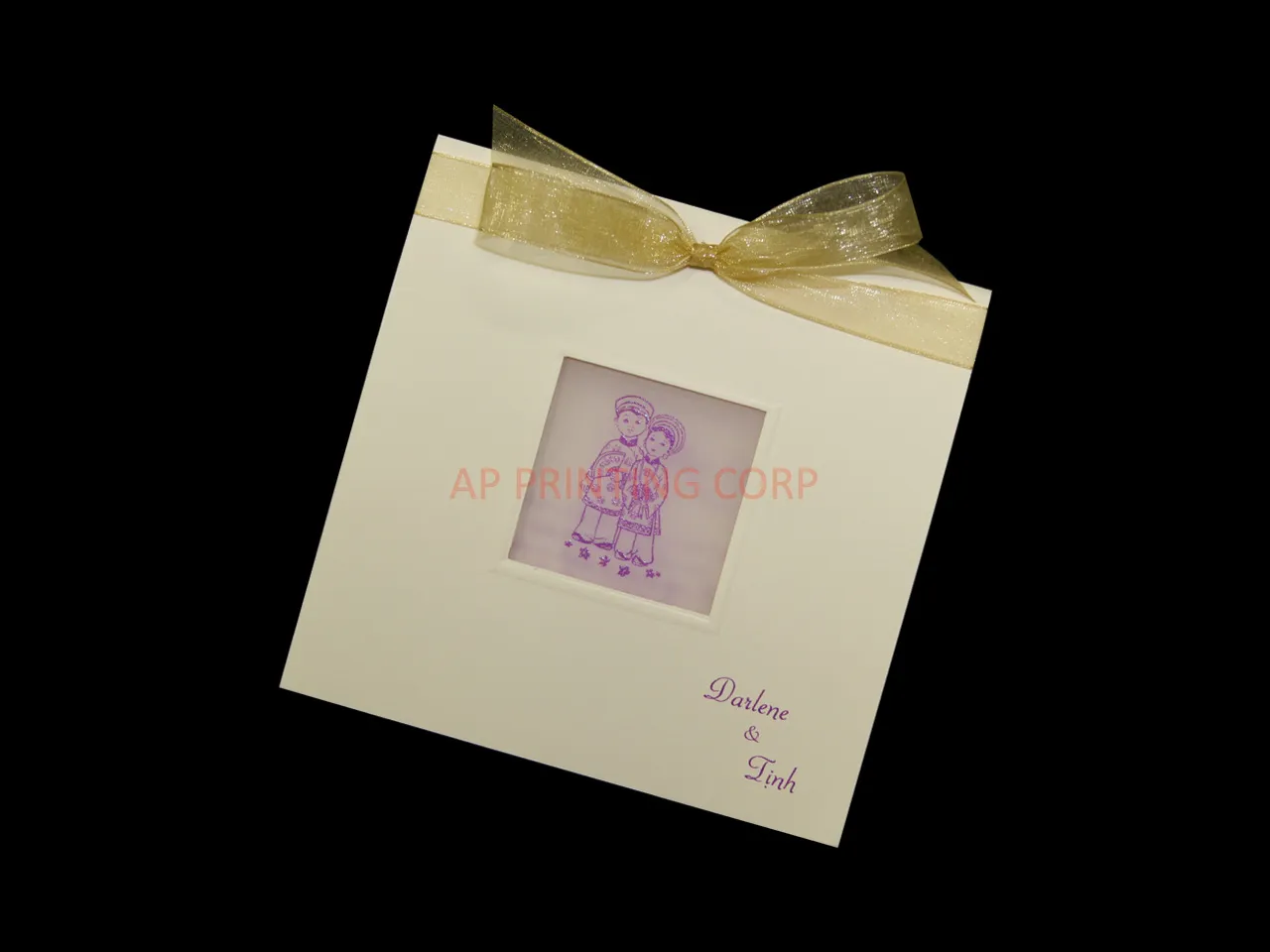 AP Printing - CHASE-SQ-ECRU-DR2 [I-12] Pocket & Folder Invitation - Custom Printing Services