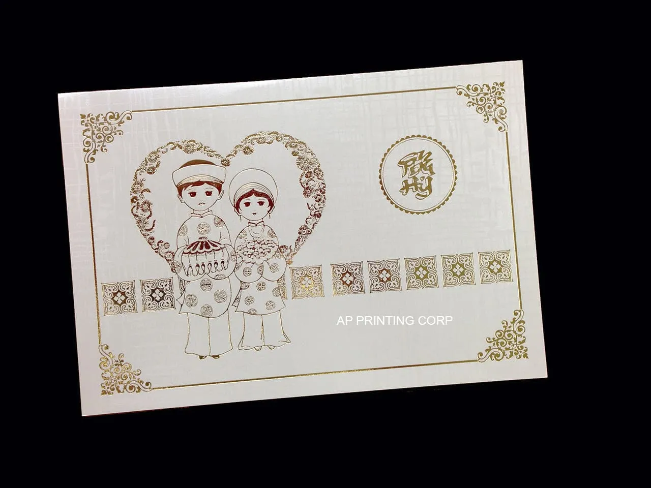 AP Printing - DR8-TT-V [V-L-01] Celestial Connection Bride & Groom Wedding Invitation - Custom Printing Services