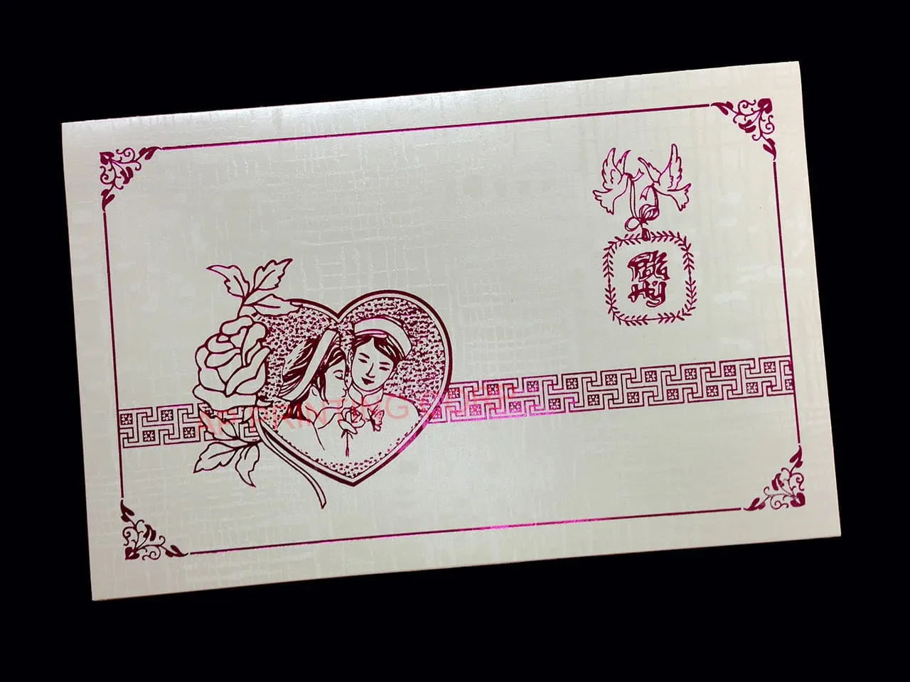 AP Printing - DRBH-TT-LILAC [V-L-01] Eternal Romance Bride & Groom Wedding Invitation - Custom Printing Services