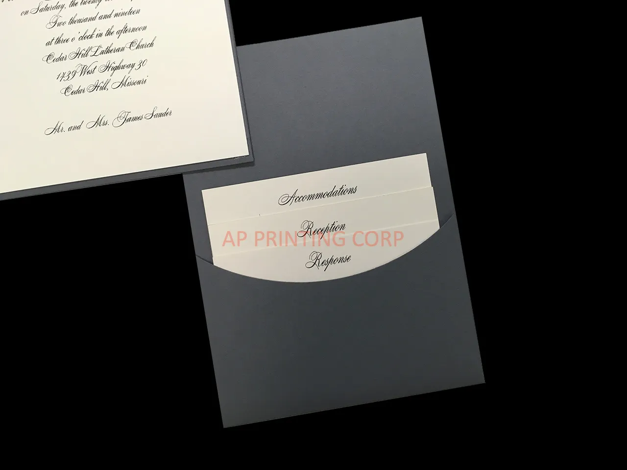 AP Printing - Joyful Details [CC-81] Pocket & Folder Invitation - Custom Printing Services