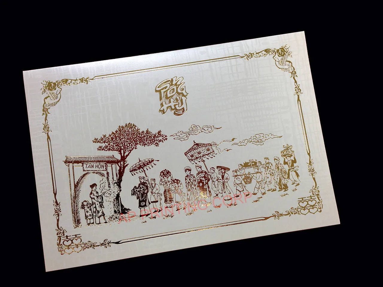 AP Printing - RD8-TT-V [V-L-01] Golden Harmony Wedding Entourage - Custom Printing Services