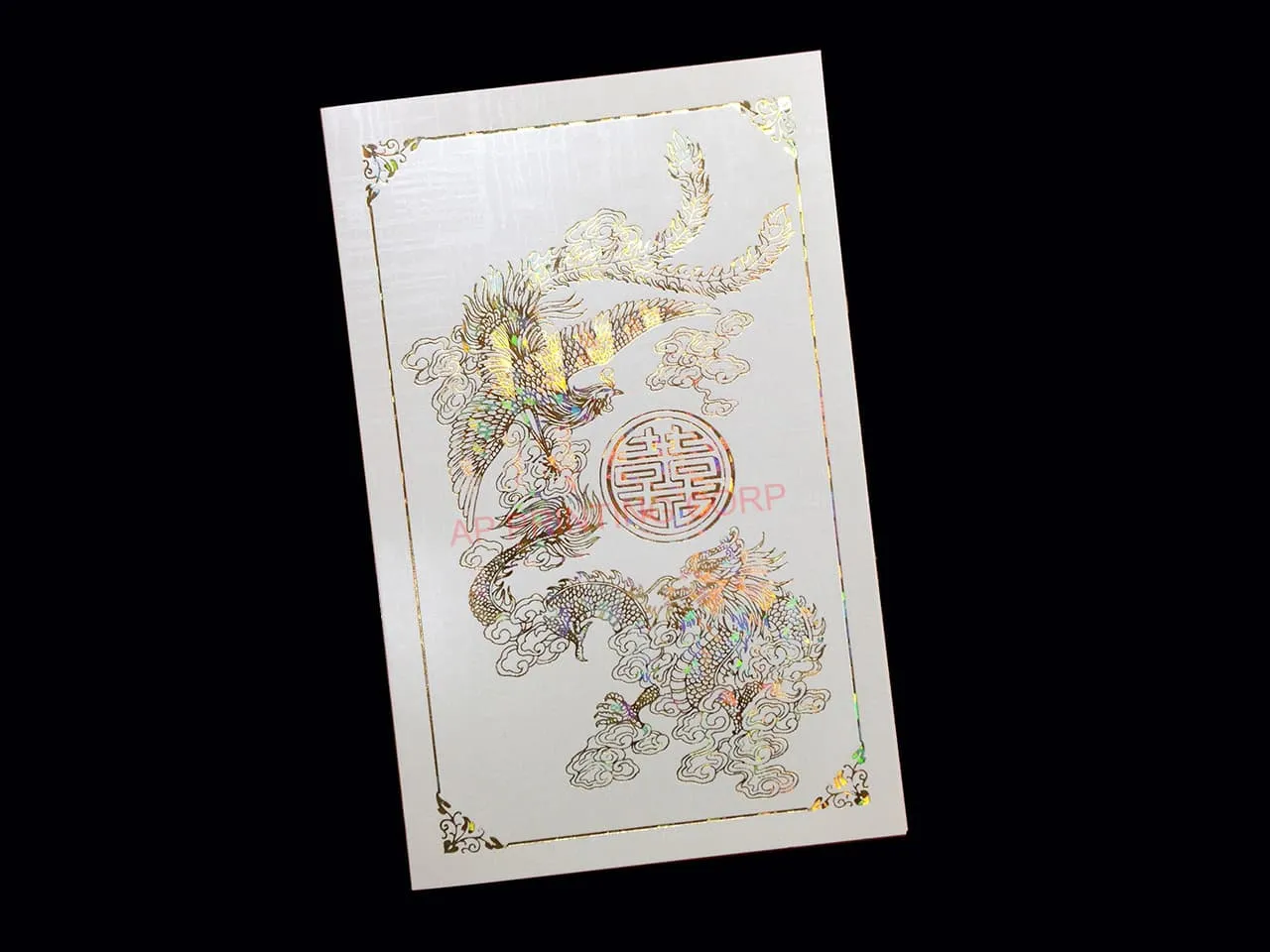 AP Printing - RP2-TT-V2-B [V-L-02] Eternal Dance Dragon & Phoenix Wedding Invitation - Custom Printing Services