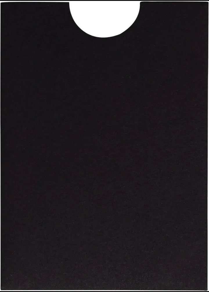 Black Solid Sleeve, 5" x 7" Pocket & Folder Invitation