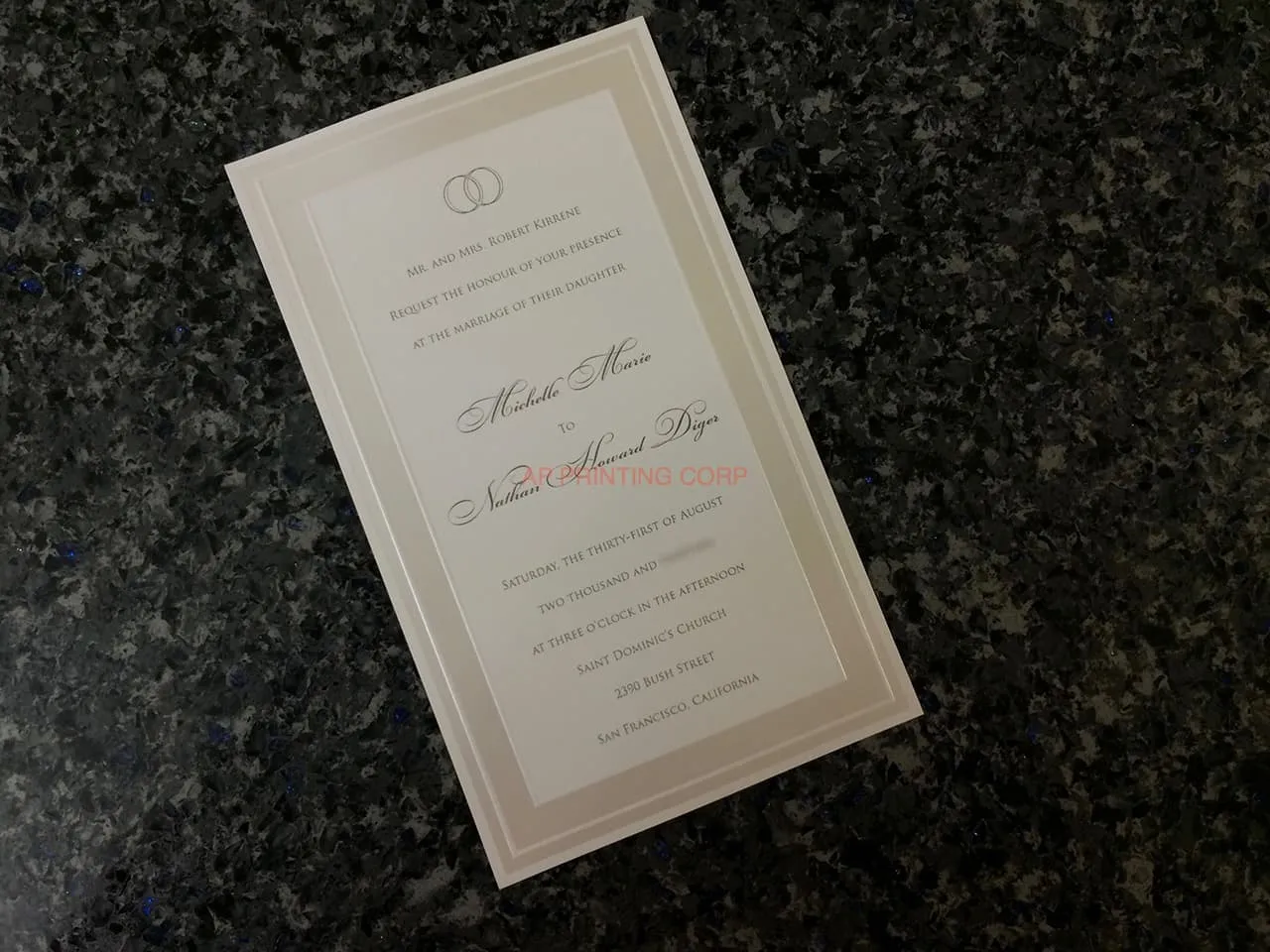 AP Printing - T172 [I-12] Elegant Wedding Invitation - Custom Printing Services
