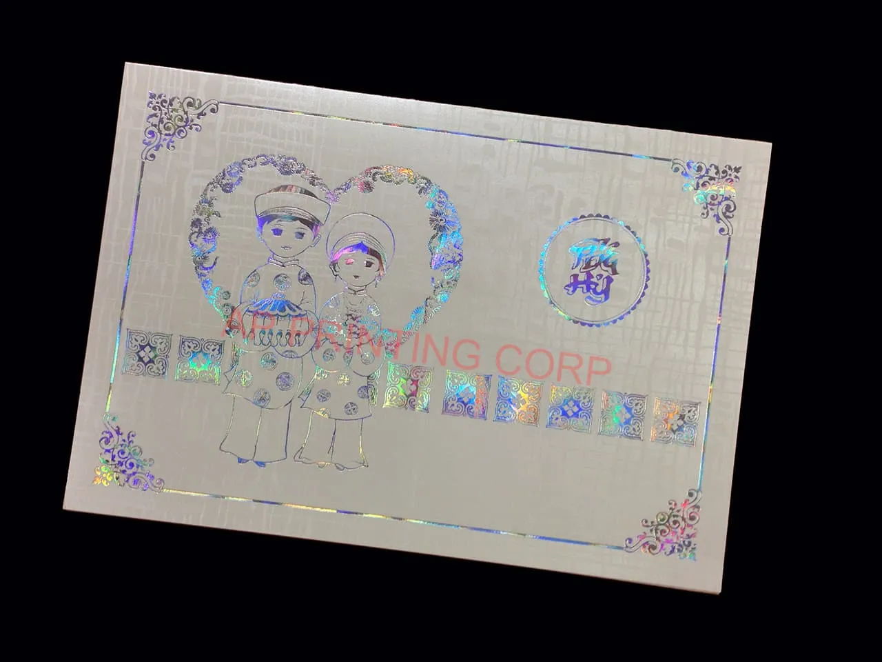 AP Printing - DR8-TT-RF [V-L-02] Luminous Love Bride & Groom Wedding Invitation - Custom Printing Services