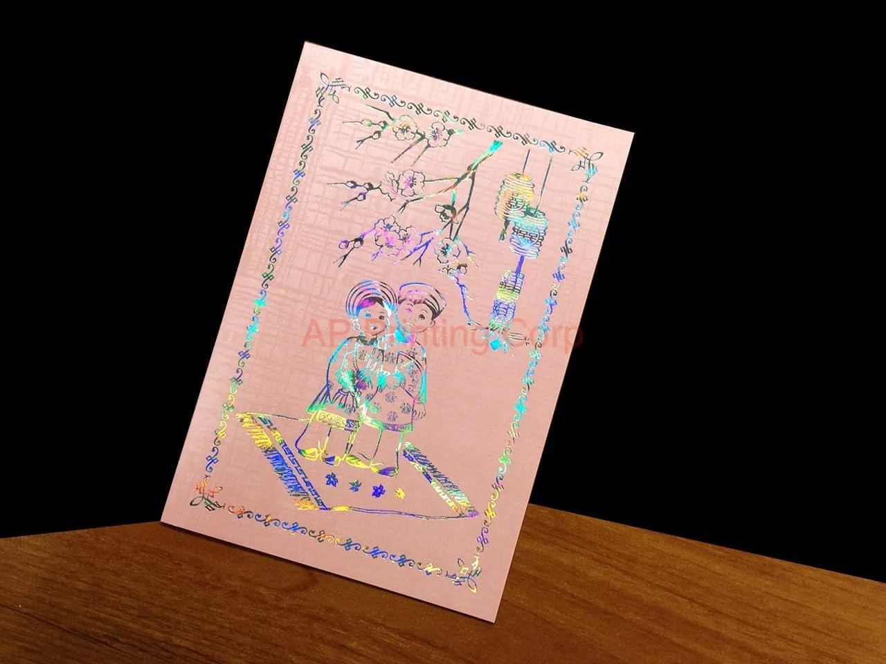 AP Printing - DRCM-HT-RF [V-L-02] Divine Rose Flourish Bride & Groom Wedding Invitation - Custom Printing Services