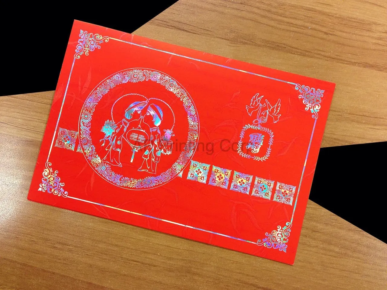 AP Printing - DR7-DR-RF [V-L-02] Charm of Love Bride & Groom Wedding Invitation - Custom Printing Services