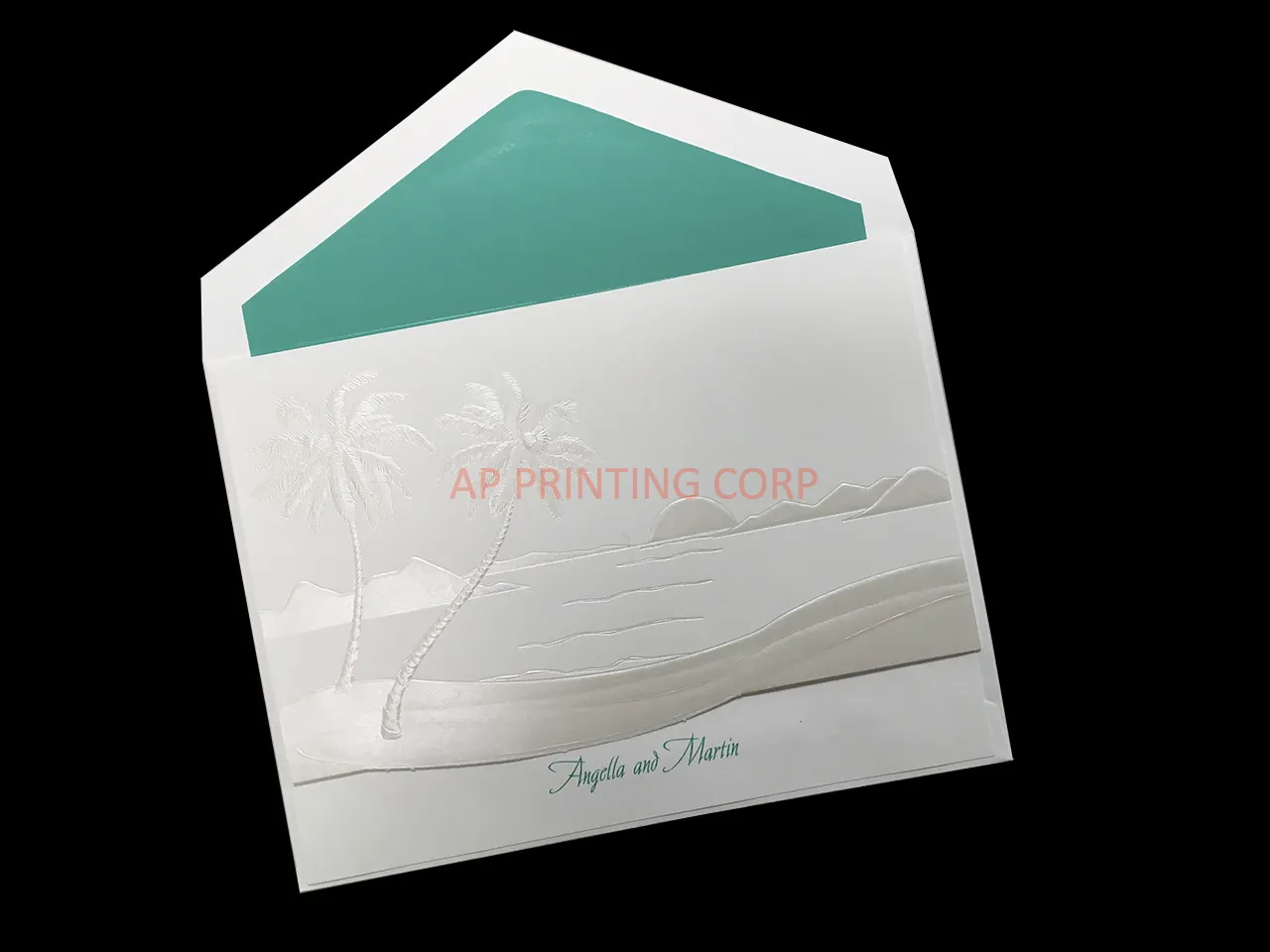 AP Printing - Tropical Sunset [CC-15] Pocket & Folder Invitation - Custom Printing Services