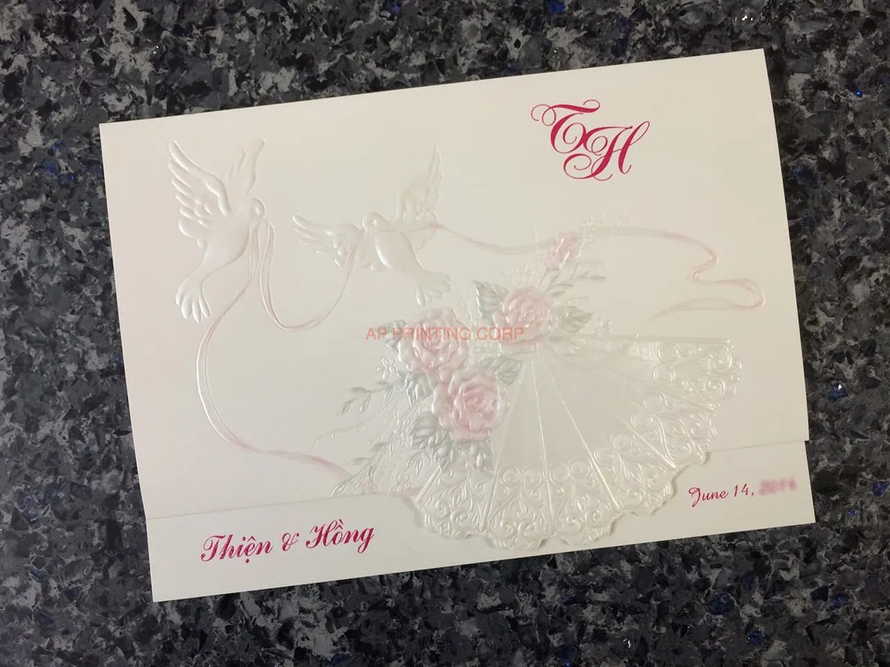 AP Printing - ART-84019 [I-10] Whispers of Nature Birds & Doves Wedding Invitation - Custom Printing Services