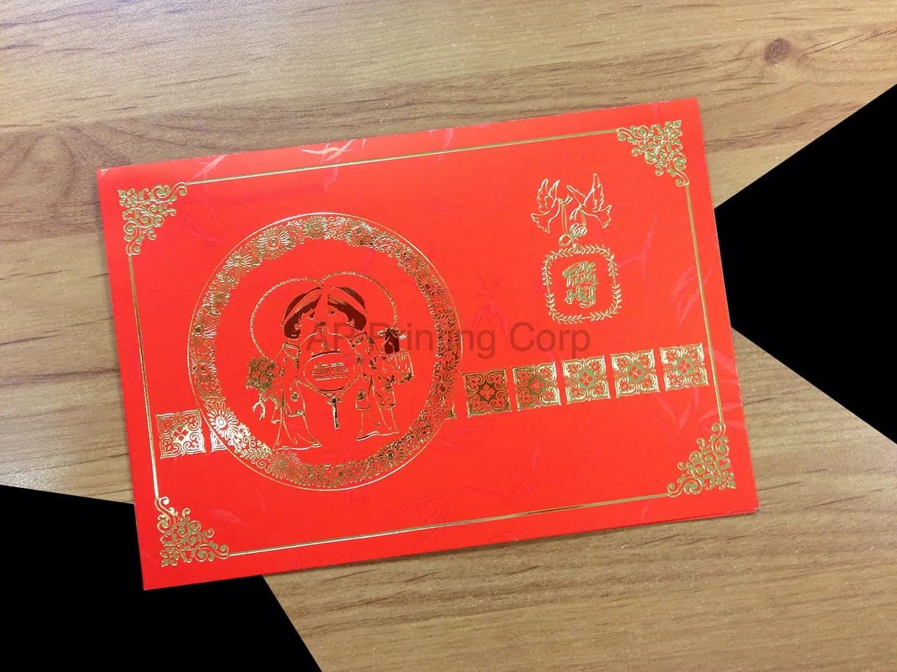 AP Printing - DR7-DR-V [V-L-02] Harmony's Embrace Bride & Groom Wedding Invitation - Custom Printing Services