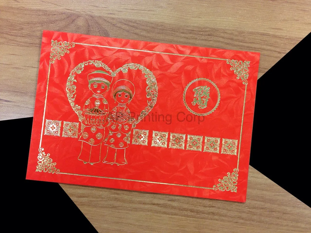 AP Printing - DR8-DVS2-V [V-L-02] Blissful Elegance Bride & Groom Wedding Invitation - Custom Printing Services