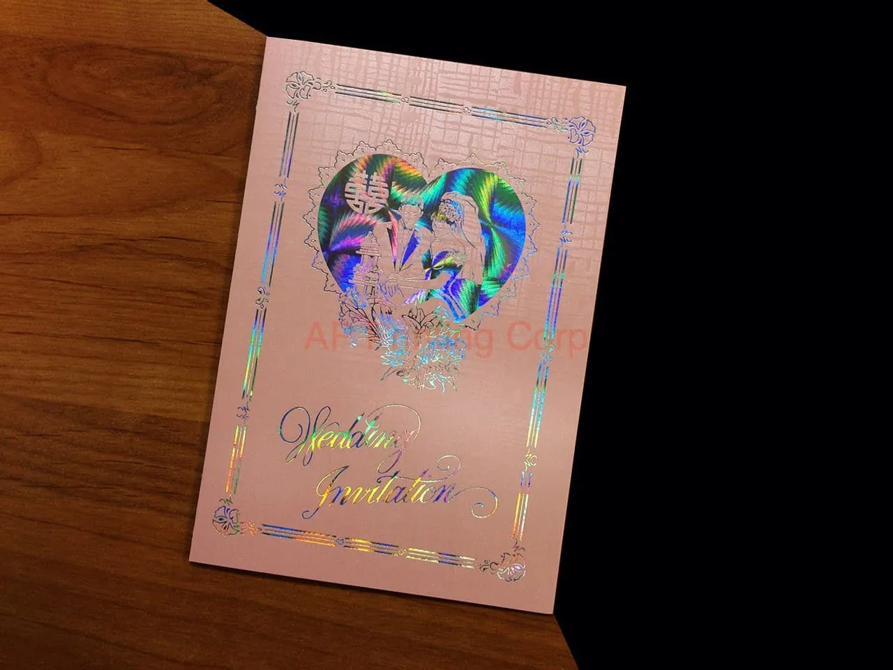 AP Printing - DRCB-HT-RF [V-L-02] Love's Tapestry Bride & Groom Wedding Invitation - Custom Printing Services