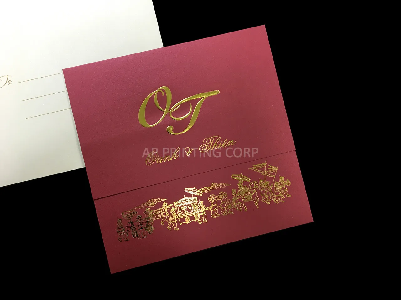 PSQ-77-MMM-EF-RD6 Mars, Gold, Quartz Pocket & Folder Invitation AP Printing - PSQ-77-MMM-EF-RD6 Mars, Gold, Quartz Pocket & Folder Invitation - Custom Printing Services