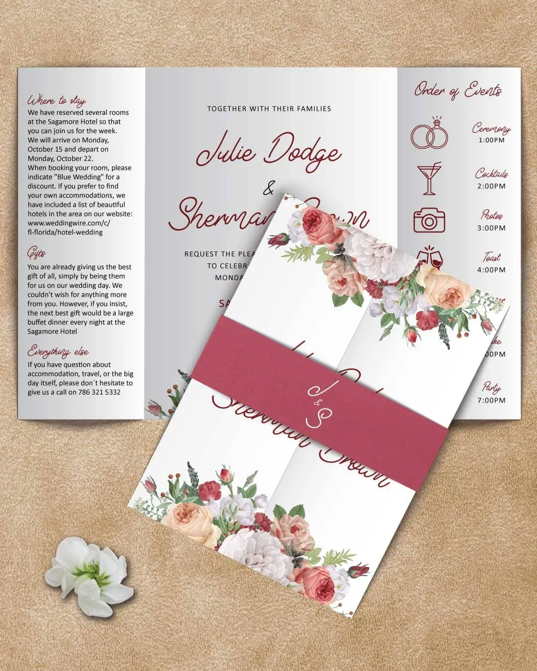 5x7 Gate Fold Wedding Invitations Category