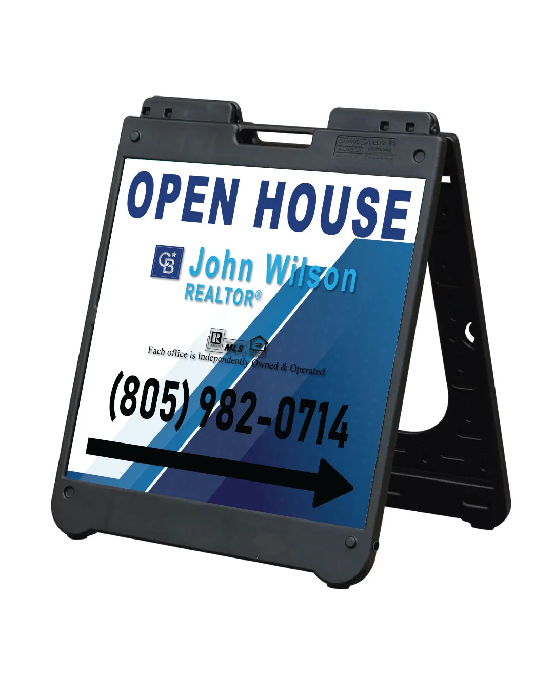 Coldwell Banker Blue Stripes A-Frame Sign 24x24 AP Printing - Coldwell Banker Blue Stripes A-Frame Sign 24x24 - Custom Printing Services