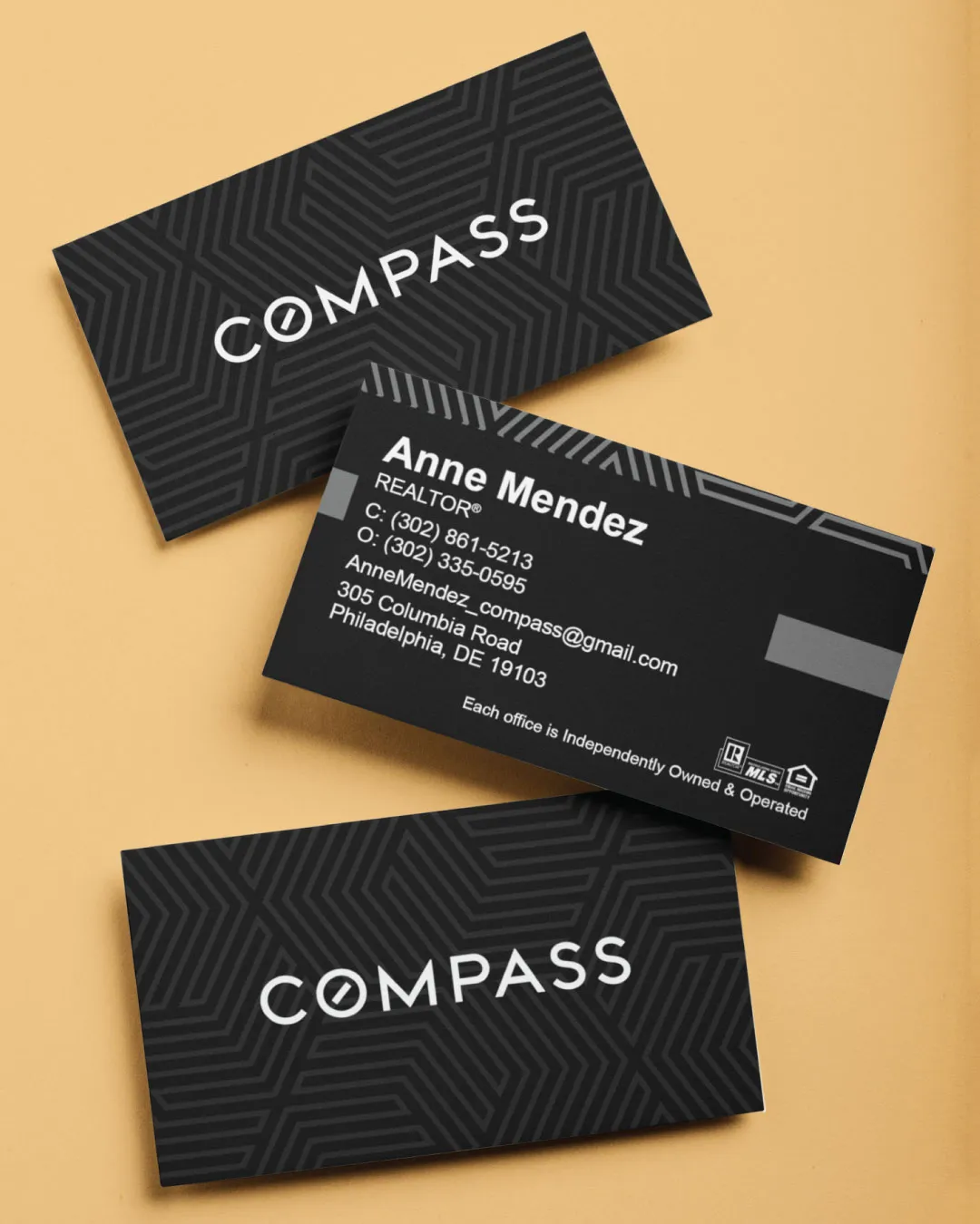 Compass Modern and Elegant Standard Business Cards AP Printing - Compass Modern and Elegant Standard Business Cards - Custom Printing Services