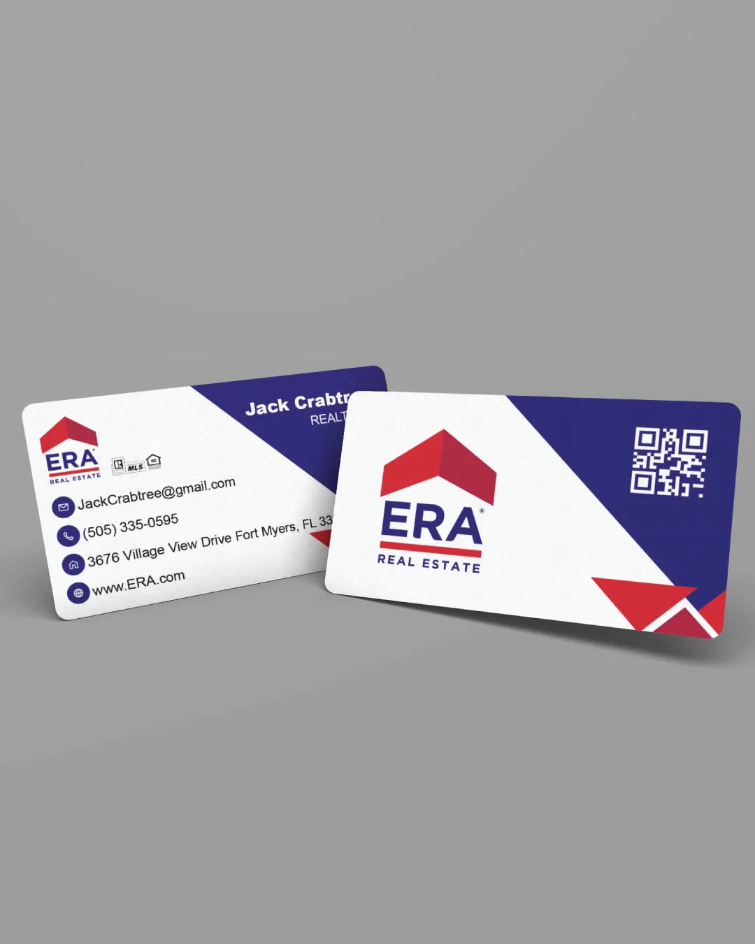AP Printing - ERA Red Triangles Standard Business Cards - Custom Printing Services