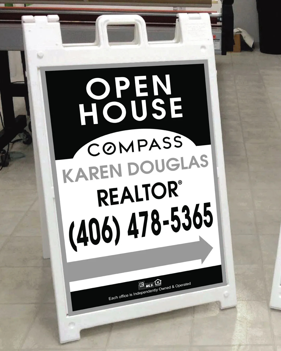 AP Printing - Compass Dark Pulse A Frame Sign - Custom Printing Services
