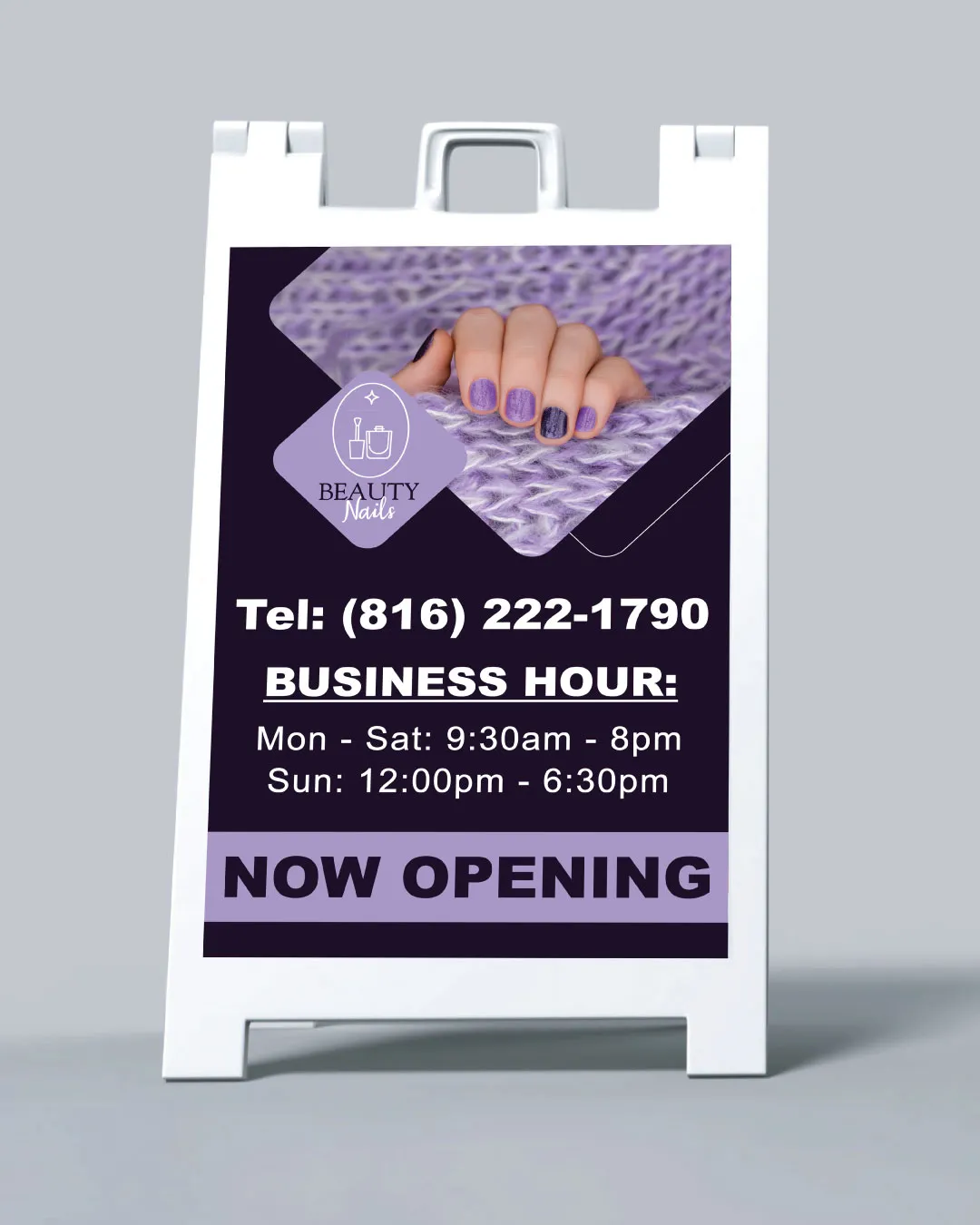 Magical Purple A Frame Sign AP Printing - Magical Purple A Frame Sign - Custom Printing Services
