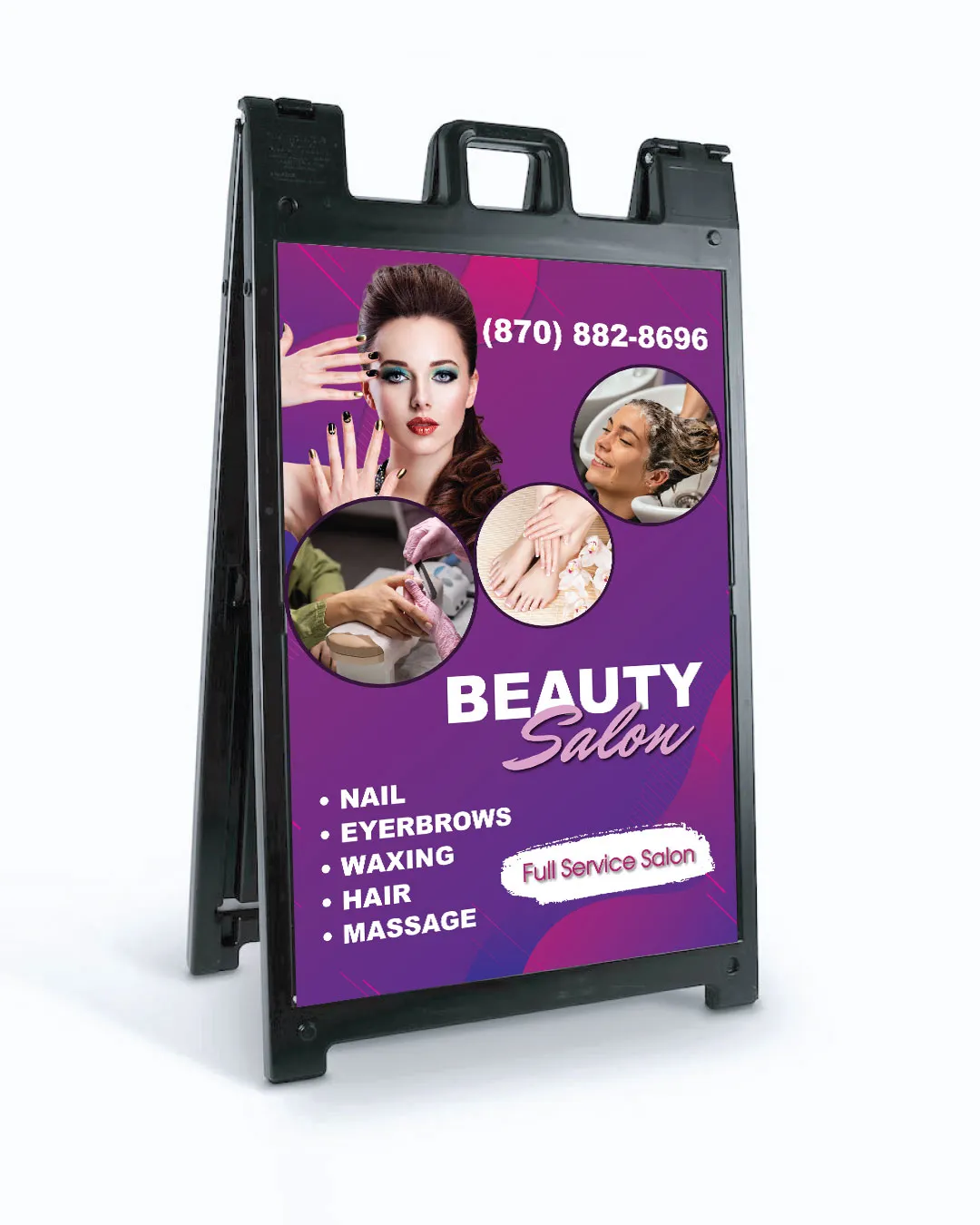 AP Printing - Beauty Salon A Frame Sign - Custom Printing Services