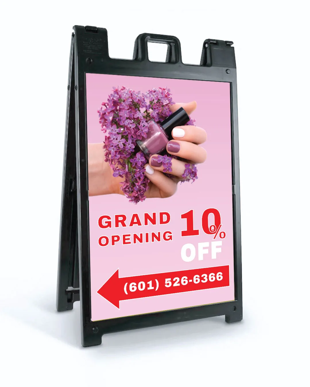 Purple flowers A Frame Sign AP Printing - Purple flowers A Frame Sign - Custom Printing Services
