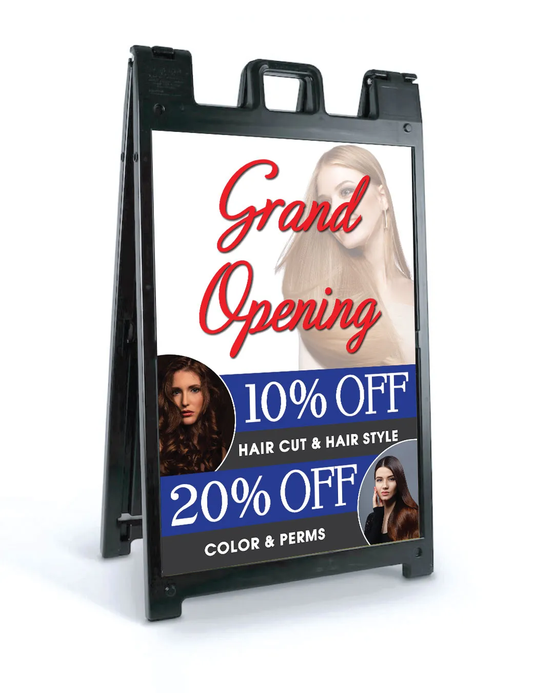 Beautiful Haircuts A Frame Sign AP Printing - Beautiful Haircuts A Frame Sign - Custom Printing Services