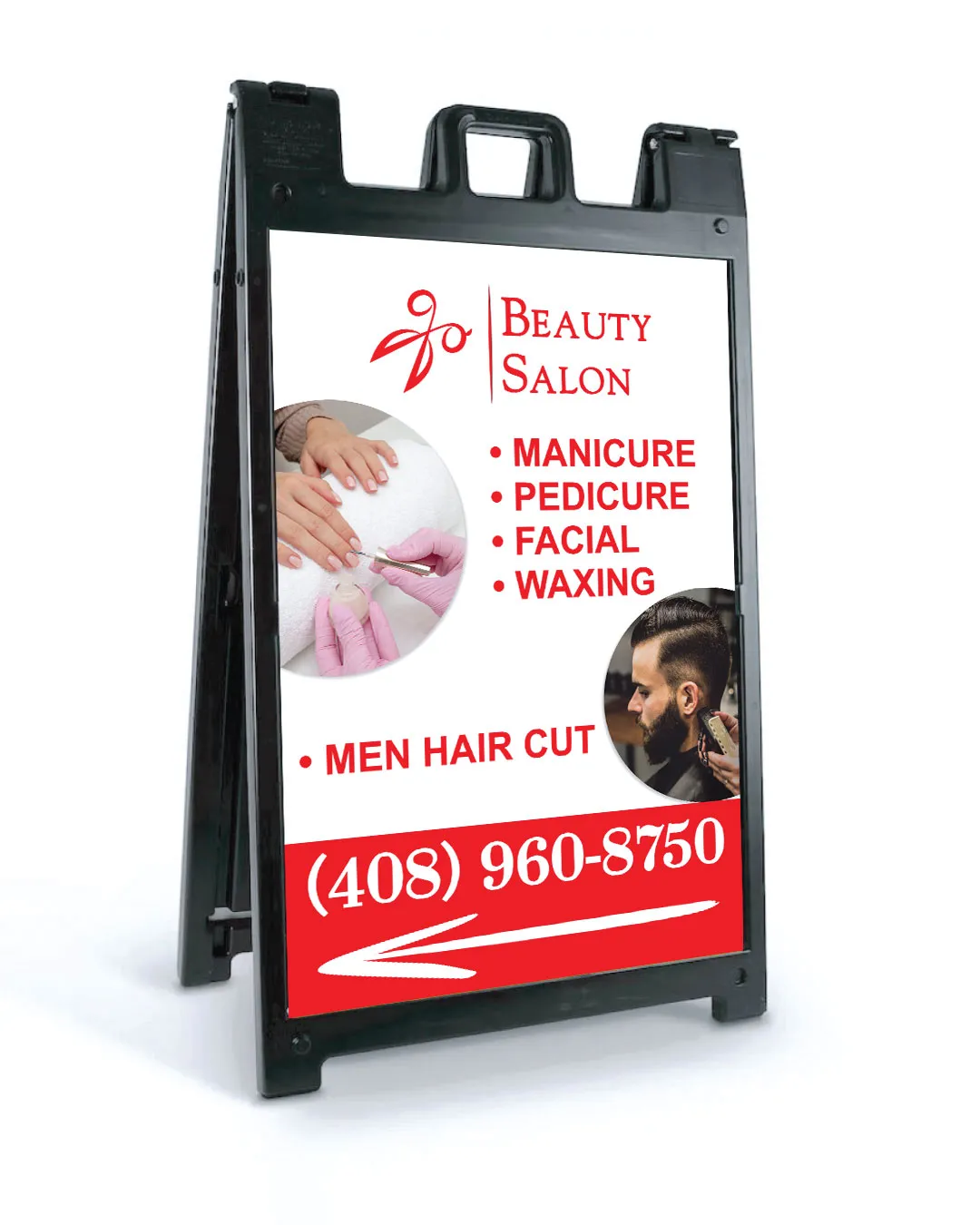 AP Printing - Simple Red Design A Frame Sign - Custom Printing Services
