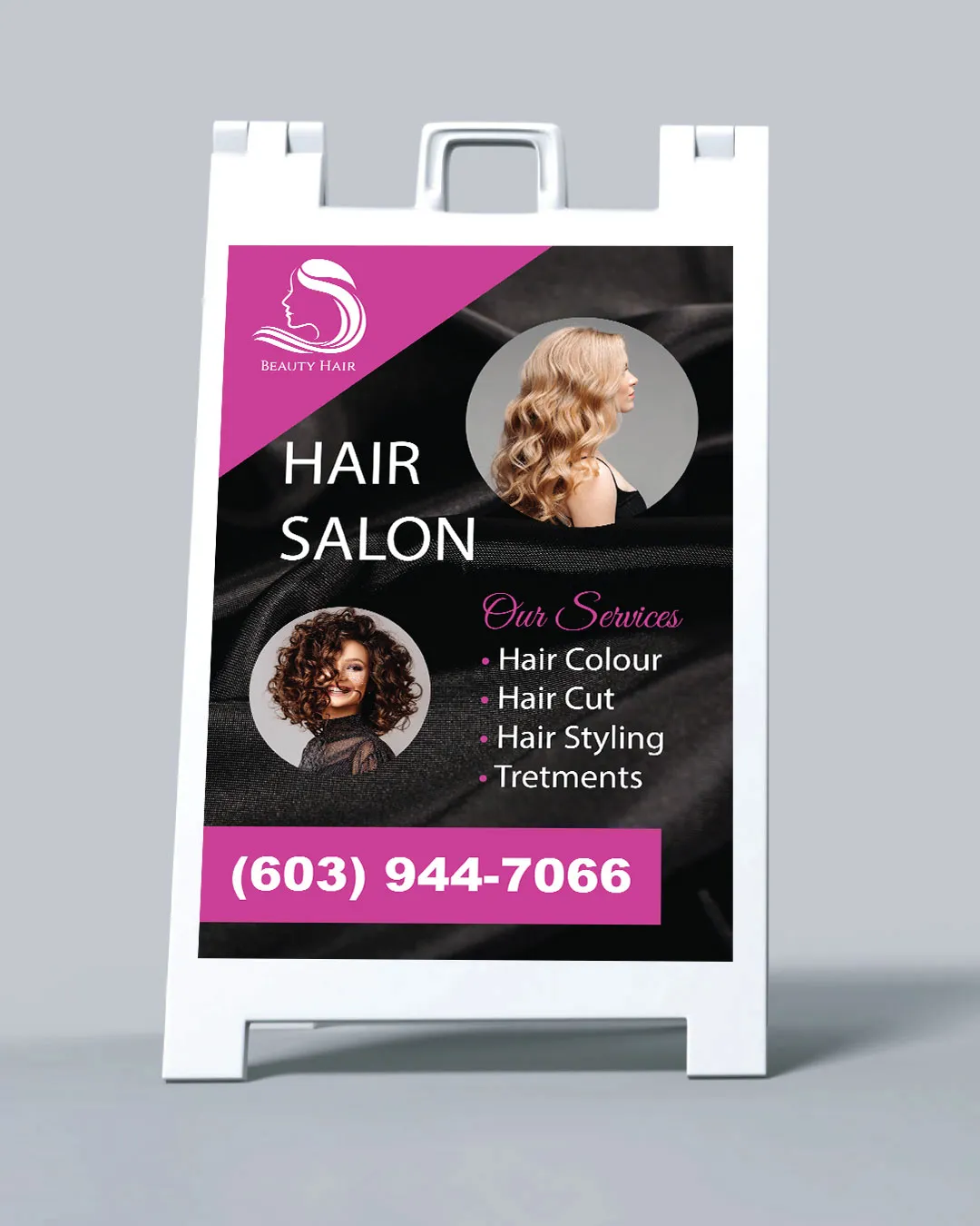 AP Printing - Black Silk Design A Frame Sign - Custom Printing Services
