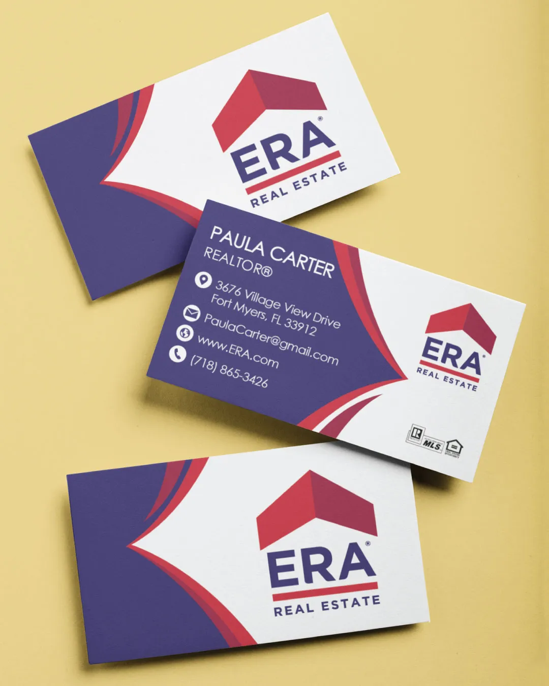 AP Printing - ERA Elegant Navy Blue Standard Business Cards - Custom Printing Services