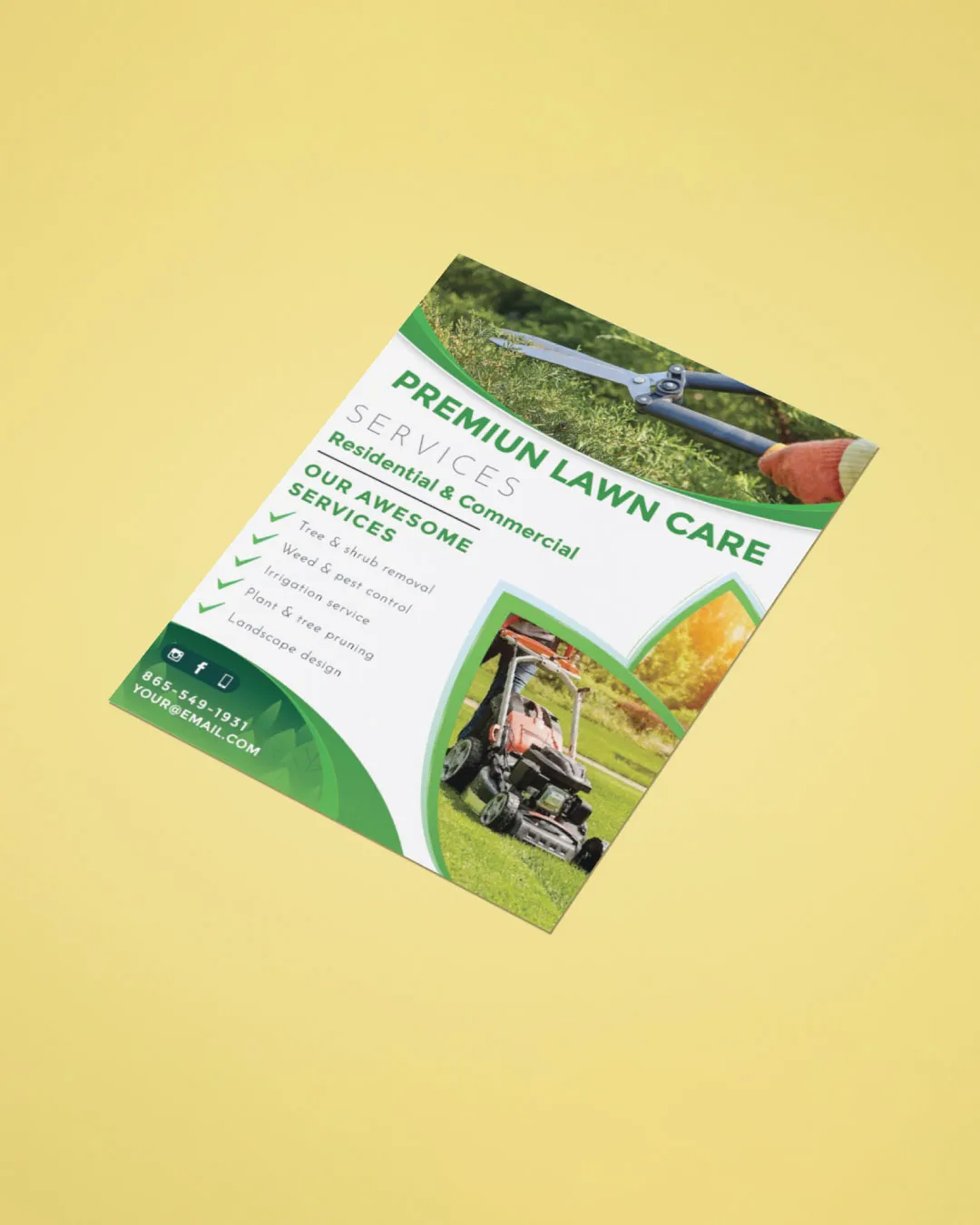 AP Printing - Green Leaves Design Flyers - Custom Printing Services