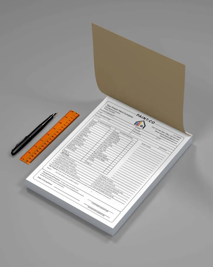 Paint Company Carbonless Forms AP Printing - Paint Company Carbonless Forms - Custom Printing Services